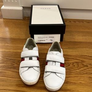 Gucci Girls Leather Ace sneakers size 34, with box